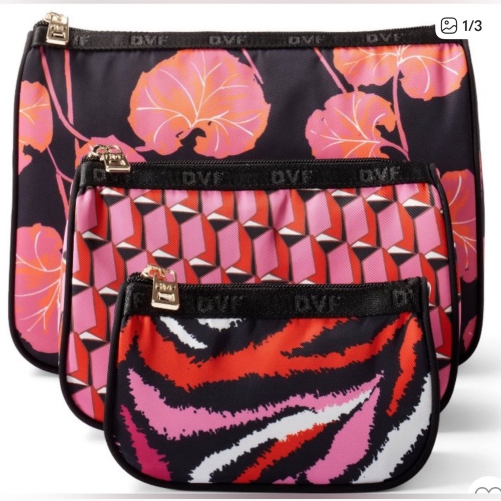 Diane Von Furstenberg for Target Patterned Cosmetic Bag Set